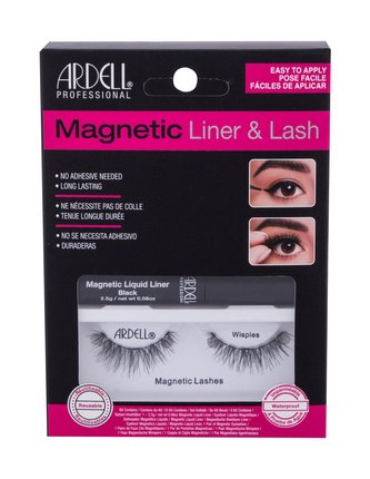 Ardell Magnetic Liner & Lash magnetické řasy Wispies 1 pár + magnetická tekutá gelová linka Magnetic Liquid Liner 2,5 g Black