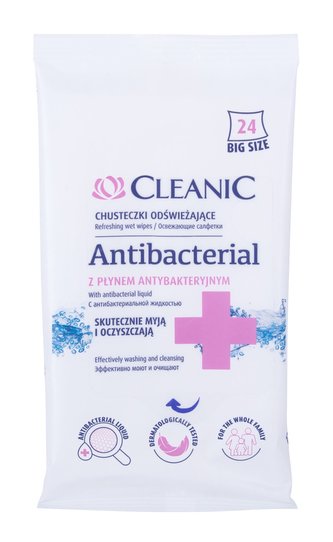 Cleanic Antibacterial Antibakteriální přípravek Refreshing Wet Wipes 24 ks unisex