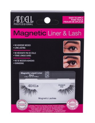 Ardell Magnetic Liner & Lash magnetické řasy Accent 002 1 pár + magnetická tekutá gelová linka Magnetic Liquid Liner 2,5 g Black
