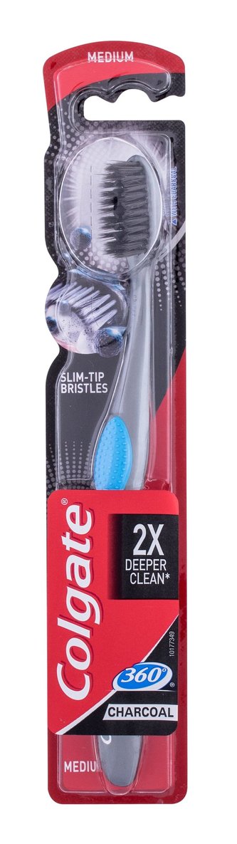 Colgate 360° Zubní kartáček Charcoal 1 ks Medium unisex