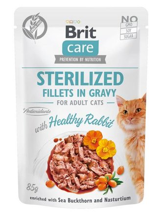 Kap.Brit Care Cat Sterilized. Fillets in Gravy Rabbit 85g