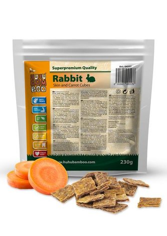 HUHU Excellent kostky kralik kuze+mrkev 230g