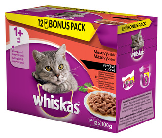 Kap.WHISKAS klas.vyber zelenina ve stave 12ks 1200g