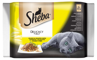 Kap.SHEBA DELICACY drubezi vyber 4ks 340g