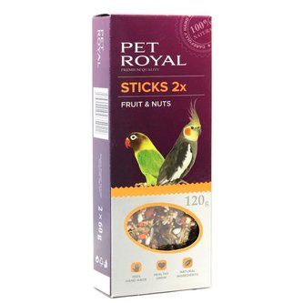 Pet Royal stick maly papousek ovoce-orech 2ks