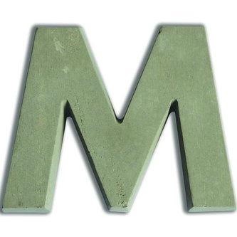 Betonové písmeno k dekoraci 7,6 cm - M