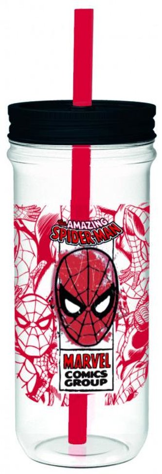 Sklenice plastová Spiderman, 670 ml