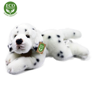 Rappa Plyšový pes ležící 30 cm ECO-FRIENDLY1 ks bílo - černý Rappa Plyšový pes ležící 30 cm ECO-FRIENDLY1 ks bílo - černý