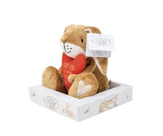 Rainbow Hádej, jak moc tě mám rád! Plyšový králíček se srdíčkem v dárkové krabičce