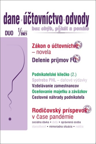 DUO 1/2021 – Dane, účtovníctvo, odvody bez chýb, pokút a penále