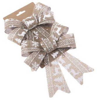 Mašle s bílými vločkami - sada 2ks