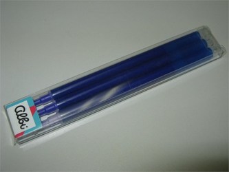 Modrá náplň pro gumovací pero, 3 ks