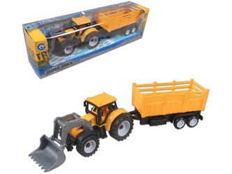 Traktor s vlečkou, zpětný chod