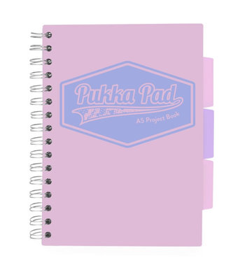 Pukka Pad Projektový blok Pastel A5, papír 80g, 100 listů, růžový