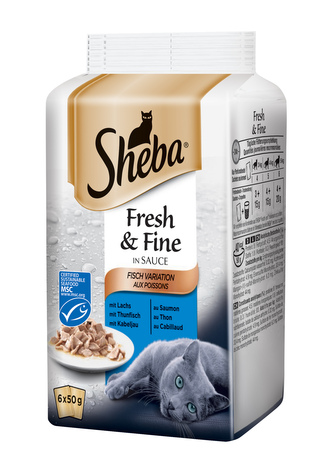 Kap.SHEBA Fresh&Fine rybi vyber 6ks 300g
