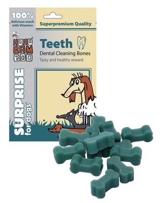 HUHU Teeth cistici kost na zuby 75g HUHU Teeth cistici kost na zuby 75g