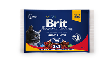 Kap.Brit Cat Prem. Pouches masova variace 4x100g