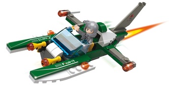 Sluban Space M38-B0322 Vesmírný letoun zelený