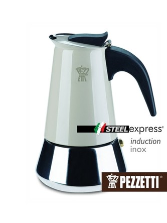 Moka konvice Pezzetti SteelExpress 4 šálky béžová