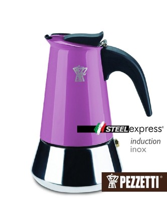 Moka konvice Pezzetti SteelExpress 4 šálky fialová