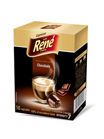 René Espresso káva příchuť Chocolade 10x kapsle pro Nespresso