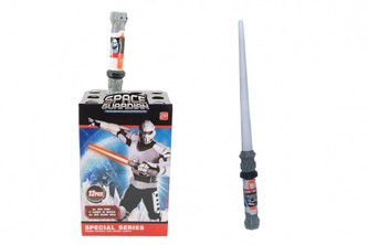 Vesmírný meč plast 56cm na baterie se zvukem 12ks v boxu