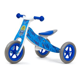 Dětské multifunkční odrážedlo 2v1 Milly Mally Look Blue Army Dětské multifunkční odrážedlo 2v1 Milly Mally Look Blue Army