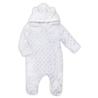 Kojenecký overal z Minky Nicol Bubbles bílý - velikost 74 (6-9m) Kojenecký overal z Minky Nicol Bubbles bílý - velikost 74 (6-9m)