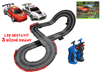 Autodráha 340cm 2ks aut s ovladači v krabičce