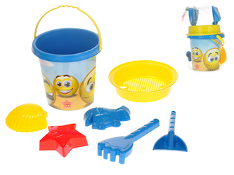 Sada na písek smajlíci 10m+ 7ks v síťce