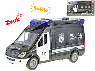 Auto zásahová jednotka 26cm na setrvačník na baterie se světlem a zvukem s doplňky v krabičce