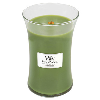 WoodWick oválná váza Evergreen 609,5g