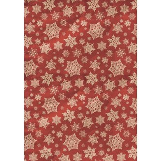 DecoMaché papír Mix 22 g červené vločky 26 x 37.5 cm