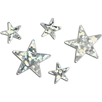 Meyco konfety hvězdičky stříbrné třpytivé 20g