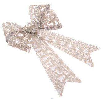 Mašle s bílými vločkami