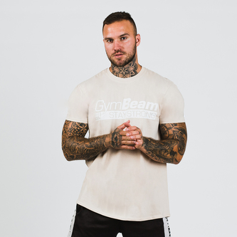 Tričko Stay Strong Sand - GymBeam - Velikost XXL