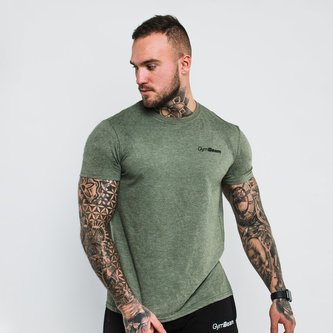 Tričko Basic Heather Military - GymBeam - Velikost S