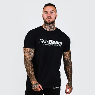 Tričko Make Muscles Black - GymBeam - Velikost XL
