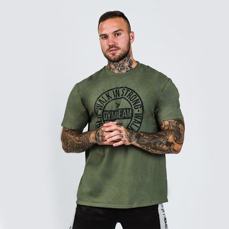Tričko Walk In Strong Military Green - GymBeam - Velikost M