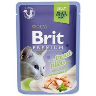 Kap.Brit Prem.Cat Delic.Fillets in Jelly with Trout 85g