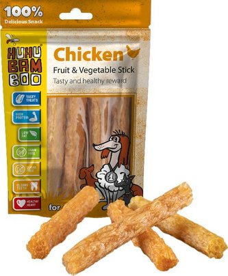 HUHU kureci tycinky se zelenou a ovocem 75g