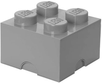 LEGO úložný box 4 Medium Stone Grey
