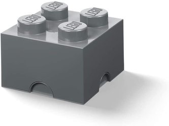 LEGO úložný box 4 Dark Grey