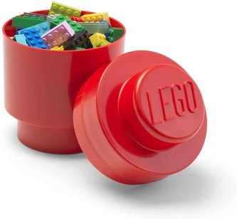 LEGO úložný box kulatý 123 x 183 mm Red