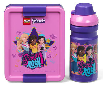 LEGO Friends Girls Rock svačinový set (láhev a box) - fialová