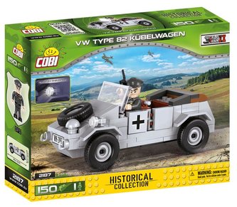 Stavebnice COBI - II WW VW Kubelwagen typ 82, 150 kostek, 1 figurka