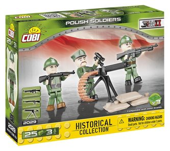 Stavebnice COBI - 3 figurky s doplňky Polská armáda, 25 kostek