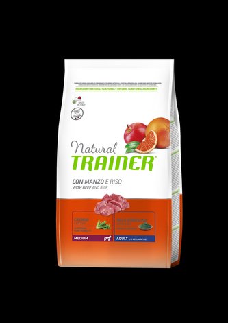 TRAINER Natural Medium Ad. Hovezi a ryze 3kg