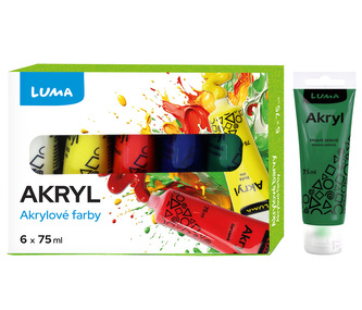 Barvy akrylové sada LUMA 6 barev 75ml