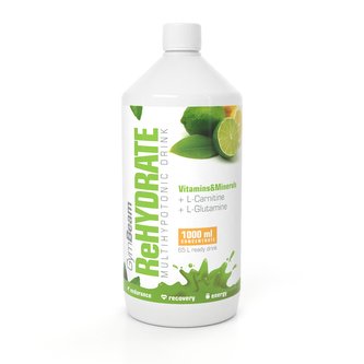 Iontový nápoj ReHydrate 1000 ml - GymBeam - green tea lime